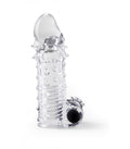 GUAINA PER PENE REALISTICA S11 TRASPARENTE 15'5 CM CON VIBRAZIONE