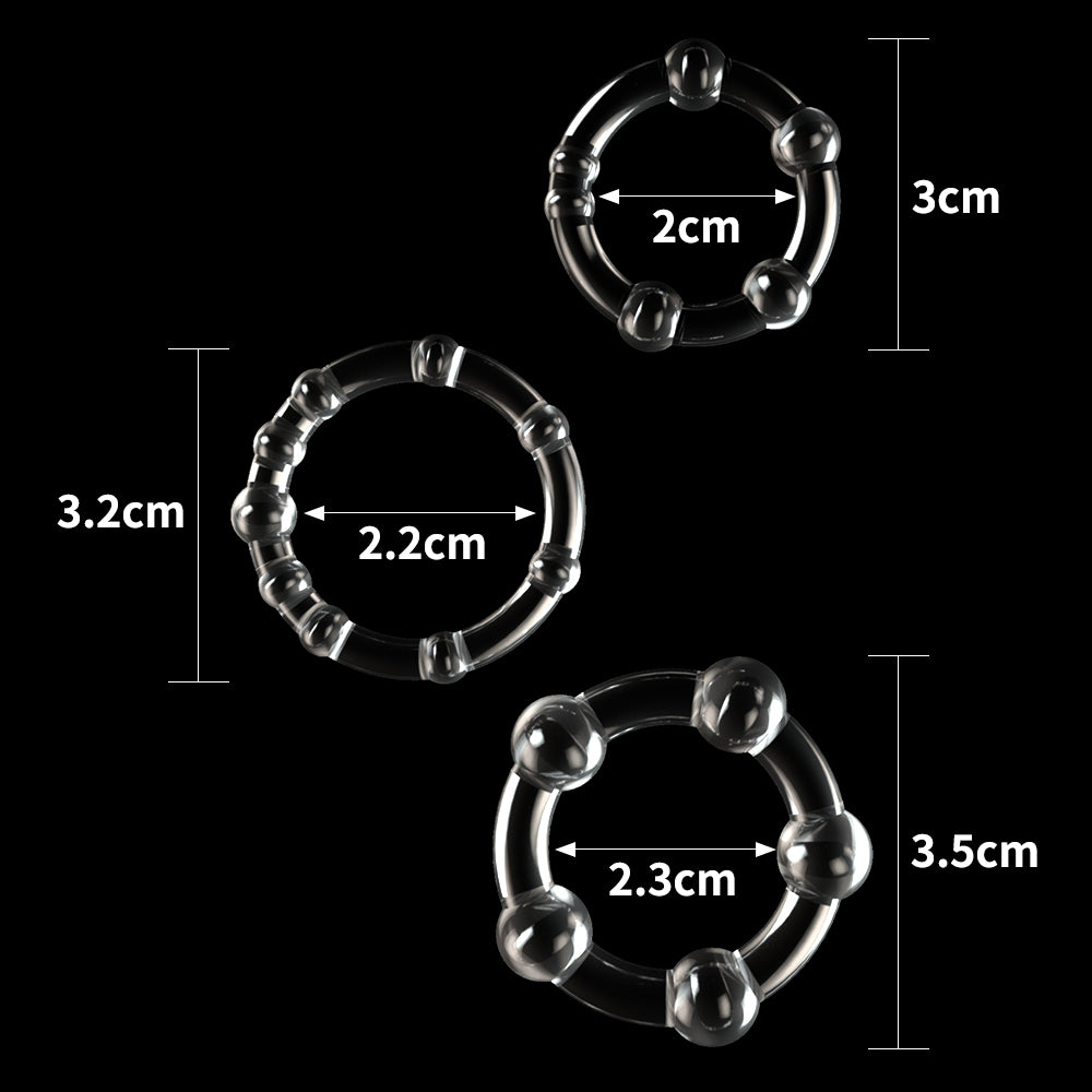 VSC Novelty - Cock Rings Set - Clear