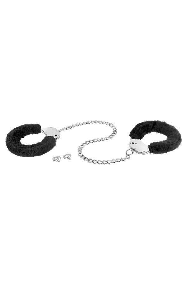 Fetish Temptation - Ankle Cuffs with Plush - Black