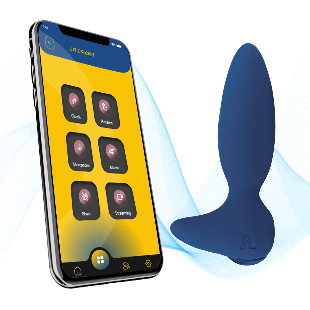 Adrien Lastic - Anal Vibrator + Little Rocket II App - Blue