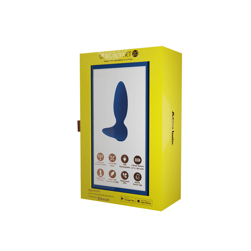 Adrien Lastic - Anal Vibrator + Little Rocket II App - Blue