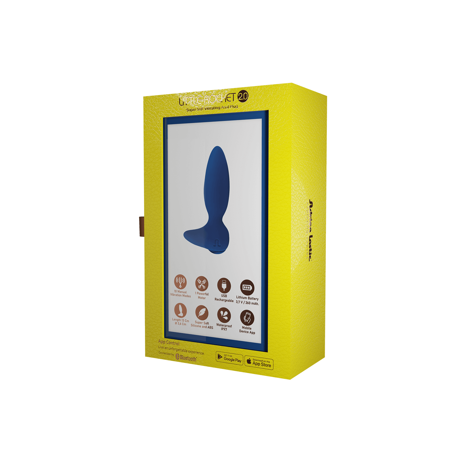 Adrien Lastic - Anal Vibrator + Little Rocket II App - Blue