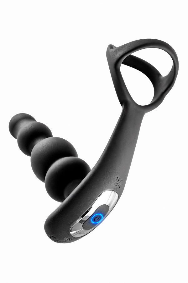Blue Junker - Rotating Prostate Stimulator with Double Cockring
