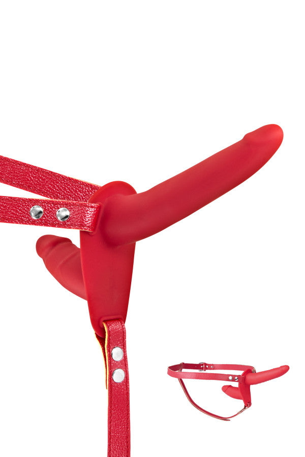 Fetish Temptation - Strap-On Harness 15.5 cm - Red