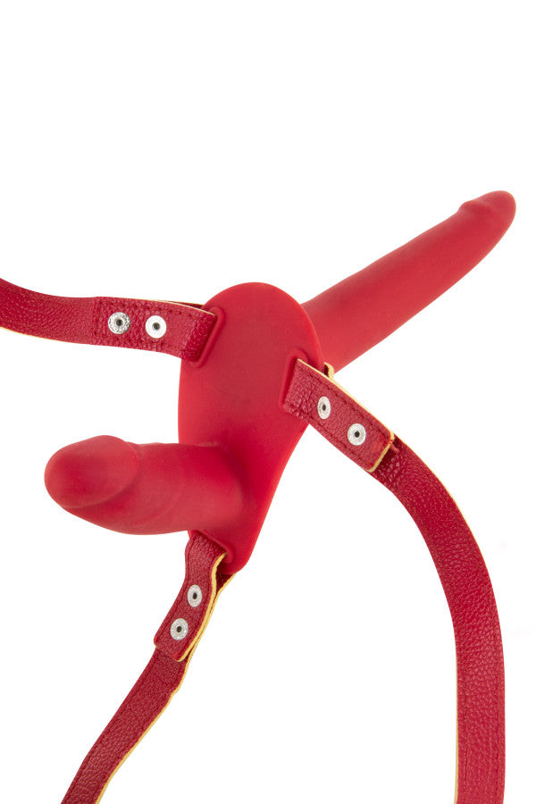 Fetish Temptation - Strap-On Harness 15.5 cm - Red