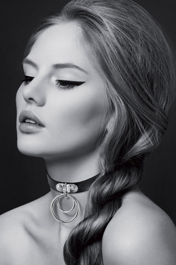Bijoux Pour Toi - Double Ring Collar - Black