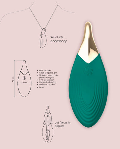 Lola Games - Leaf Necklace Vibrator - Green