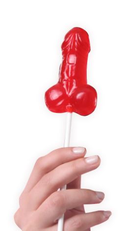 Secret Play - Penis Lollipop Display - Strawberry
