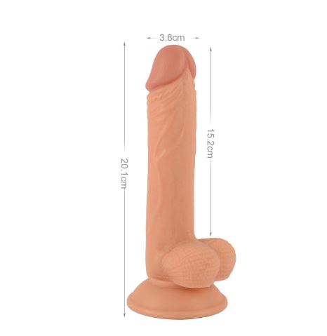 VSC Novelty - Mr. Rude Realistic Dildo - Flesh Tone - 7.9"