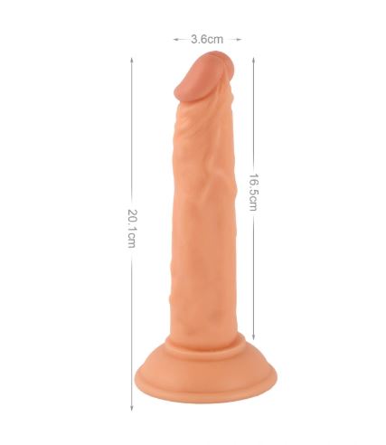 VSC Novelty - Mr. Rude Realistic Dildo - Flesh Tone - 7.9"