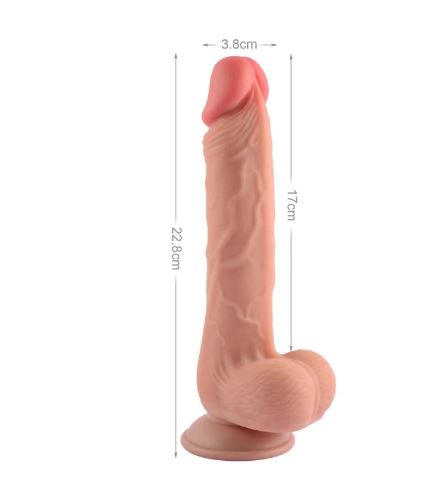VSC Novelty - Double-Layer Realistic Sliding Skin Dildo - 9"