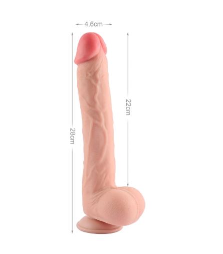 VSC Novelty - Double Layer Realistic Sliding Skin Dildo - 11"