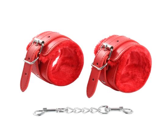 VSC Novelty - Adjustable Faux Leather Cuffs - Red