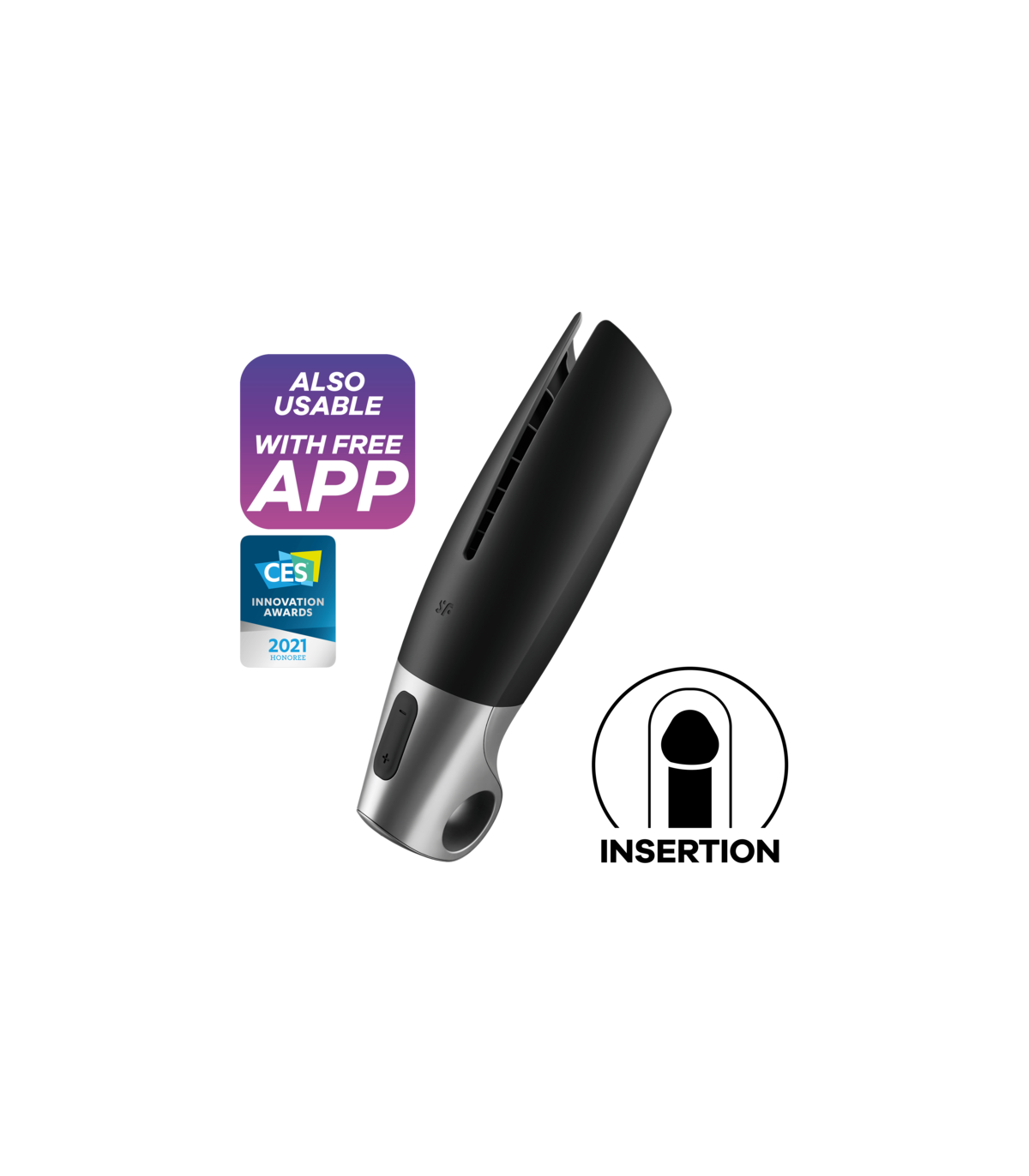 Satisfyer - Power Masturbator - App Controlled - Black
