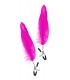 Sweet Caress - Adjustable Nipple Clamp with Feather - Pink