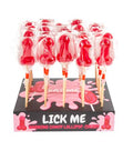 Secret Play - Hot and Spicy Lollypop Display Shaped Like a Penis - Cherry Flavor - 40 pcs