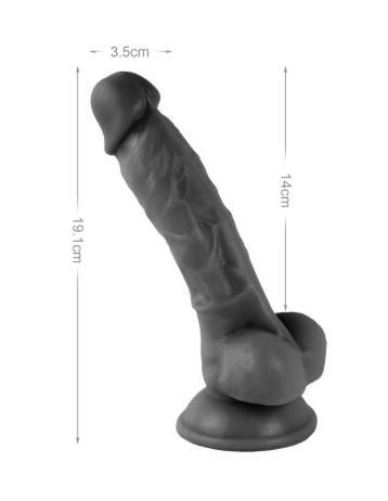 VSC Novelty - Mr. Rude Realistic Dildo - Black - 7.5"
