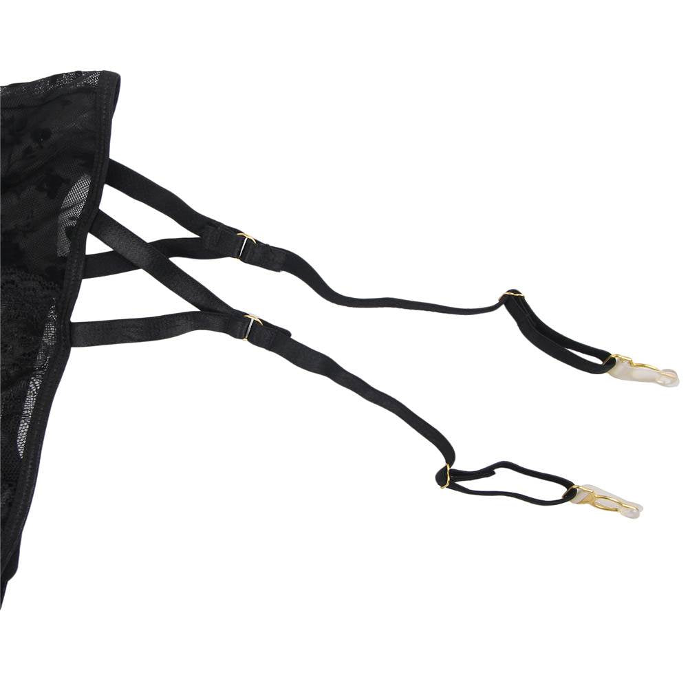 Oh Yeah - Bustier with Built-in Garter Belt + Panties
