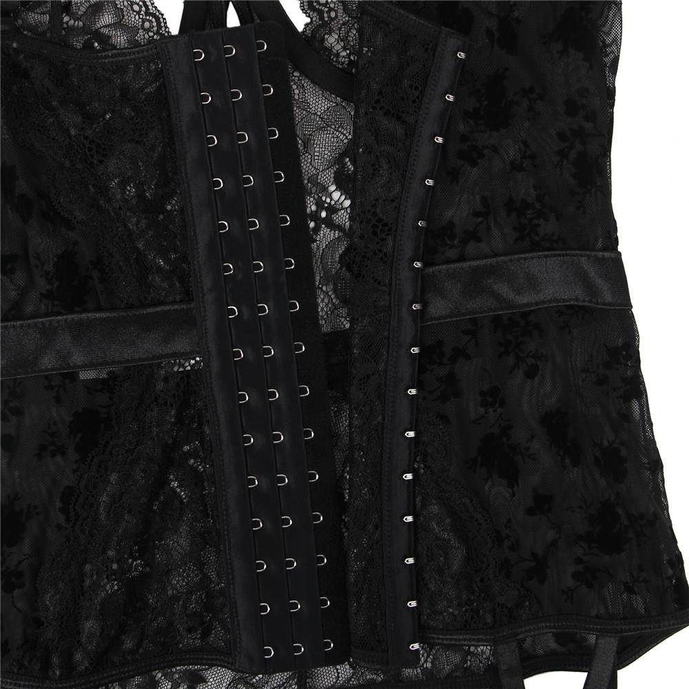 Oh Yeah - Bustier with Built-in Garter Belt + Panties