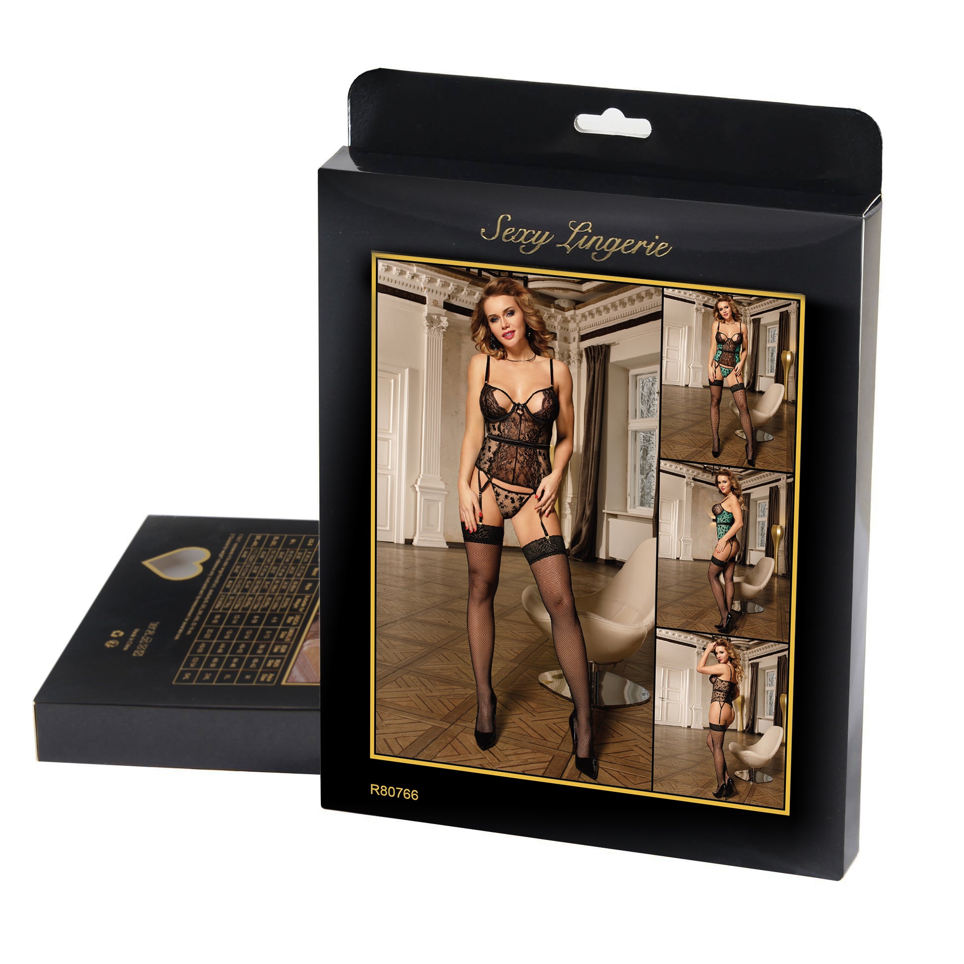 Oh Yeah - Bustier with Built-in Garter Belt + Panties