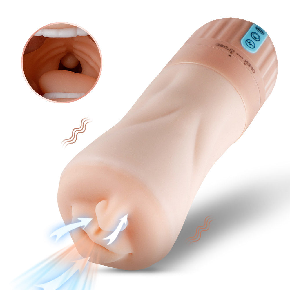 Xise - Suctroker V2 I - Realistic Mouth Masturbator with Suction and Vibration Function