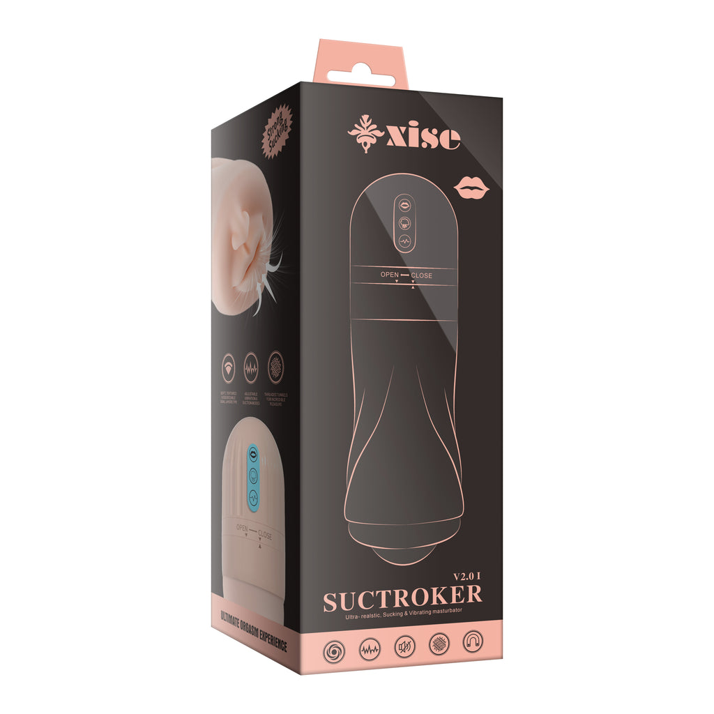 Xise - Suctroker V2 I - Realistic Mouth Masturbator with Suction and Vibration Function