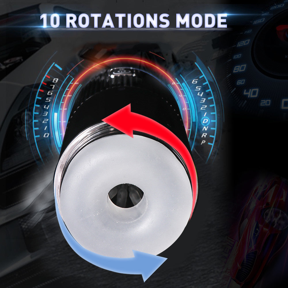 Xise - Neutral Masturbator with Suction Cup, Rotating and Vibrating Function with Sexy Voice
