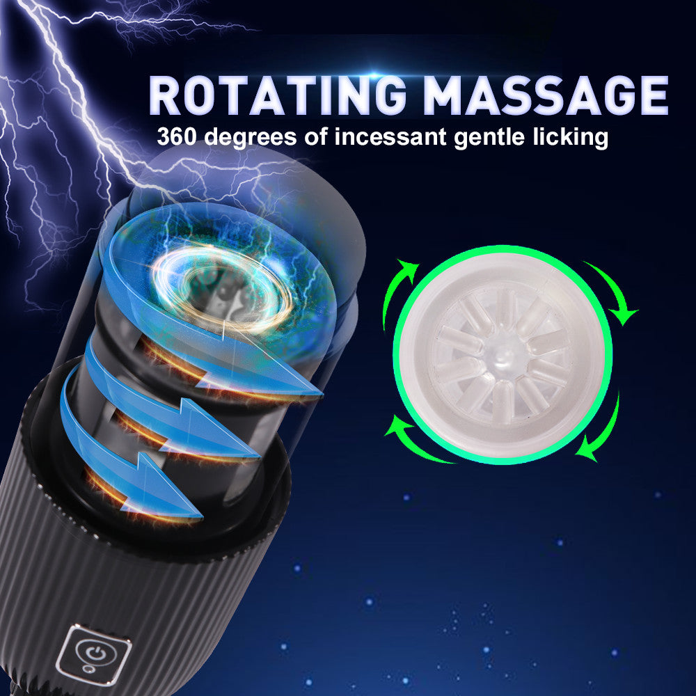 Xise - Neutral Masturbator with Suction Cup, Rotating and Vibrating Function with Sexy Voice