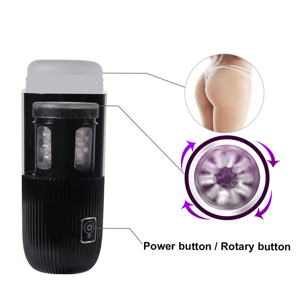 Xise - Neutral Masturbator with Suction Cup, Rotating and Vibrating Function with Sexy Voice