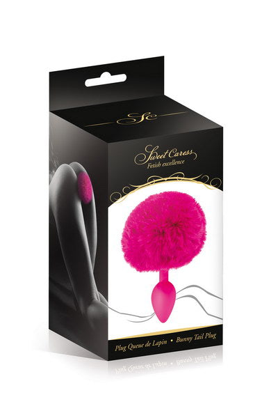 Sweet Caress - Pom-Pom Butt Plug - Fuchsia