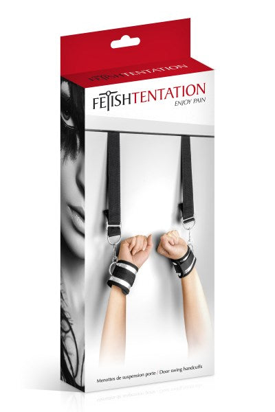 Fetish Temptation - Door Attachment Handcuffs - Black