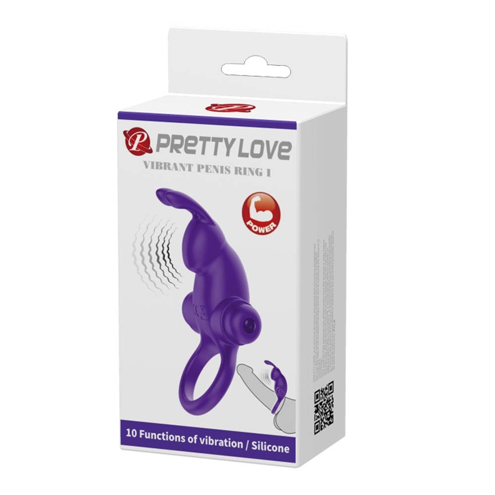 Pretty Love Vibrant Penis Sheath 1 Purple