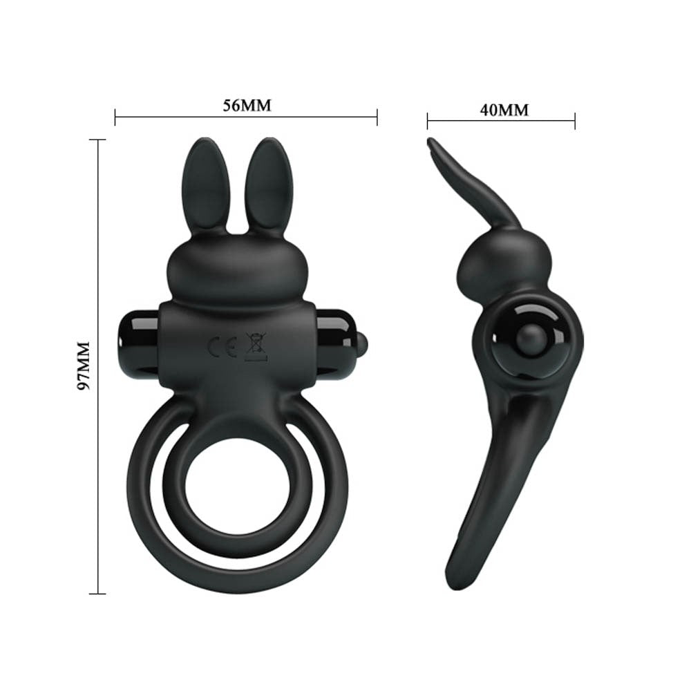 Pretty Love Vibrant 3 Black Cock Ring
