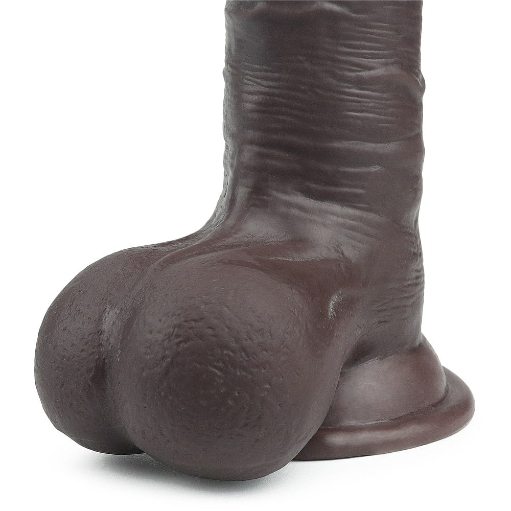 7.8'' brown dual-layer gliding dildo