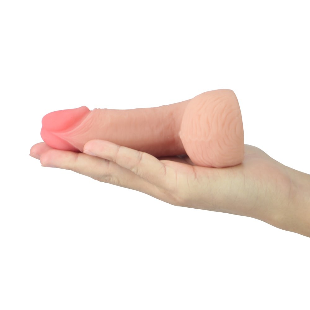 5.5 inch flaccid, skin-like penis