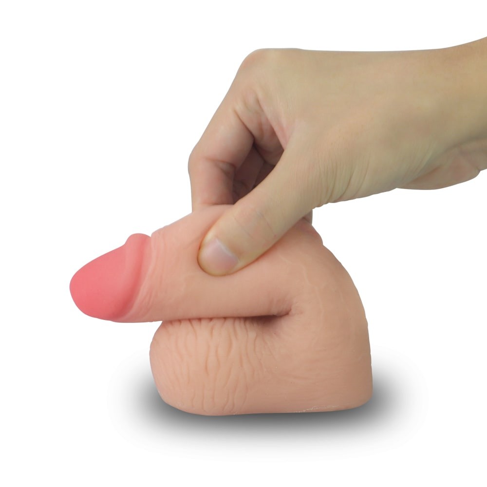 5.5 inch flaccid, skin-like penis