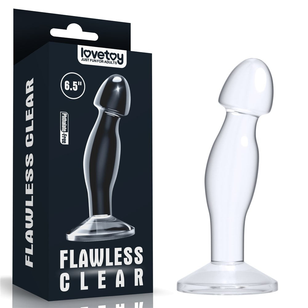 Impeccable 6.5'' clear prostate plug