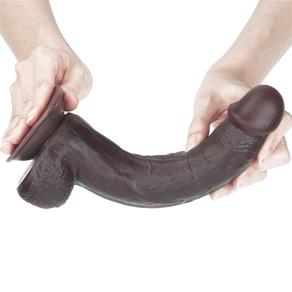 9.0'' Double Layer Sliding Dildo Black