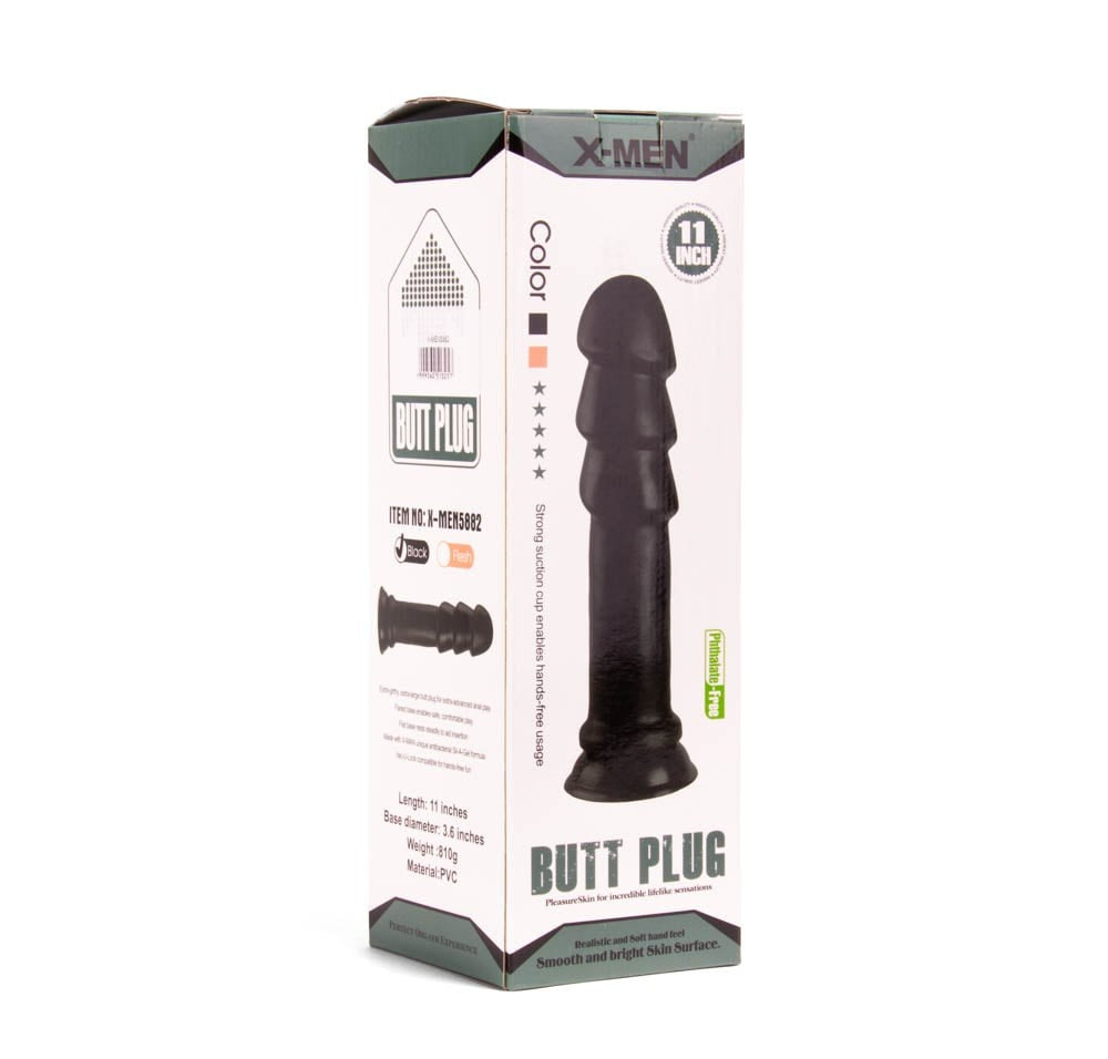 X-MEN 11-inch black butt plug