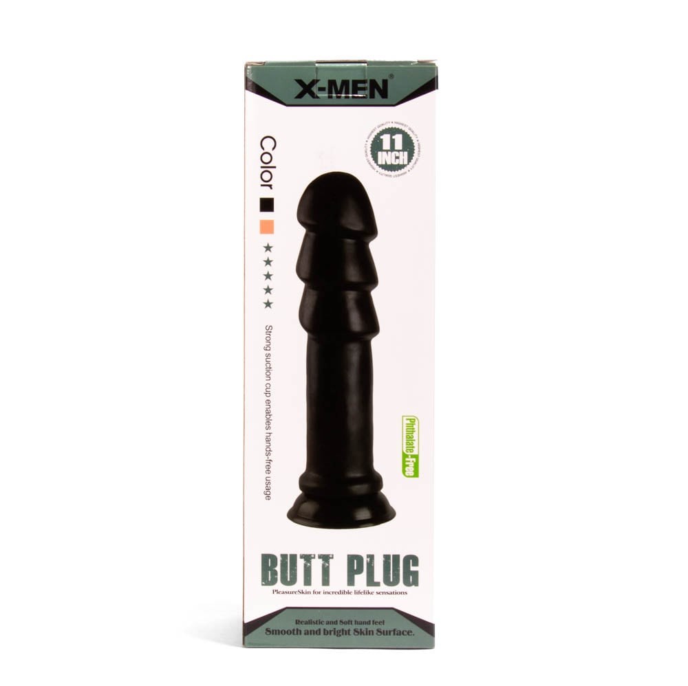 X-MEN 11-inch black butt plug