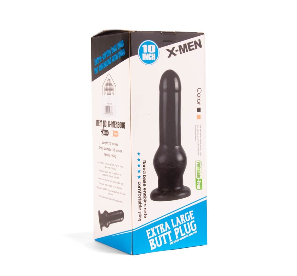 X-MEN 10-inch Black Butt Plug
