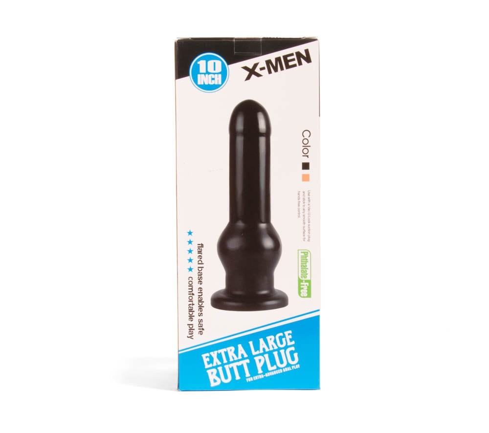 X-MEN 10-inch Black Butt Plug