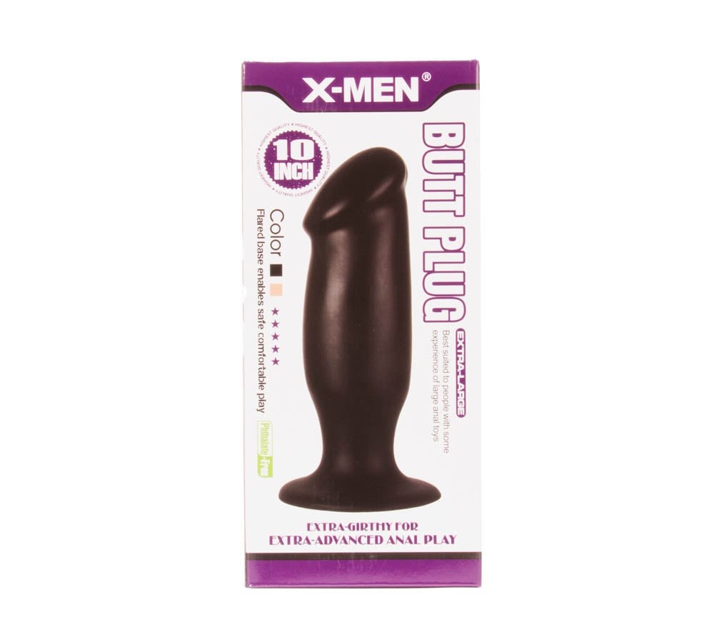 X-MEN 10-inch Black Butt Plug