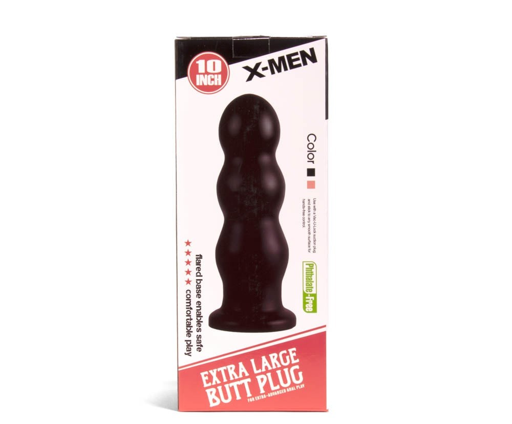 X-MEN 10-inch Black Butt Plug