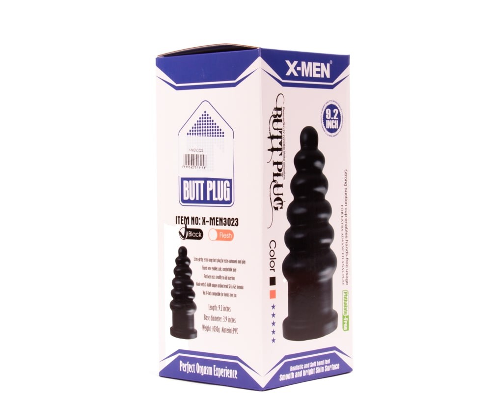 X-MEN 9.2-inch black butt plug
