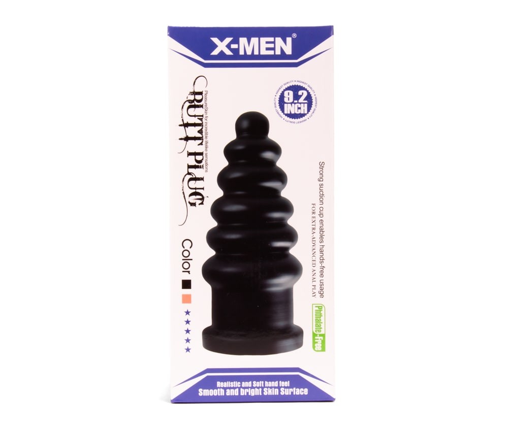 X-MEN 9.2-inch black butt plug