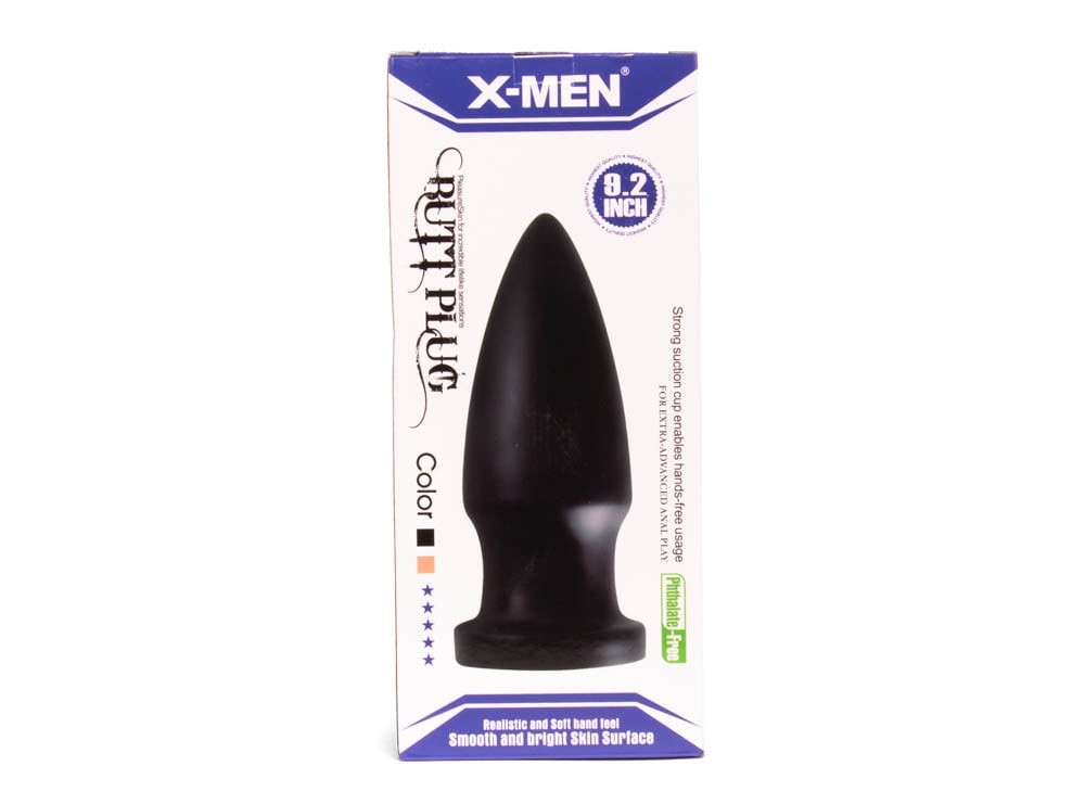X-MEN 9.2-inch black butt plug