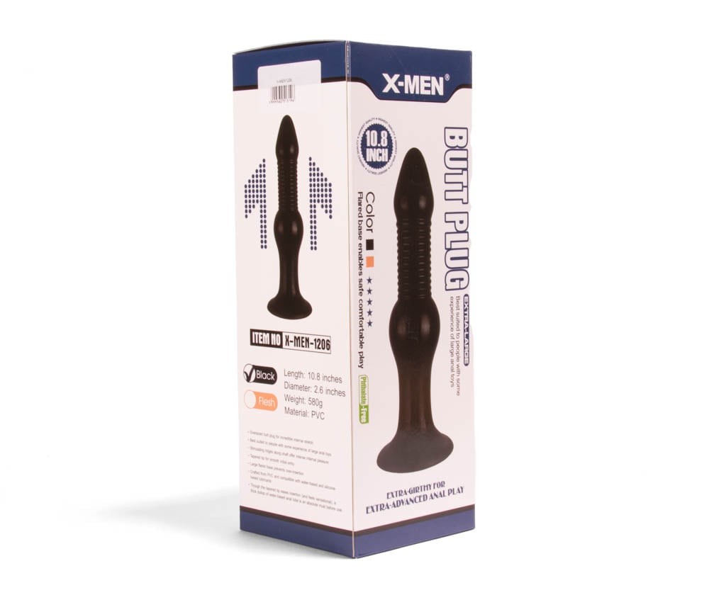 X-MEN Anal Plug 10.8 inches, Black