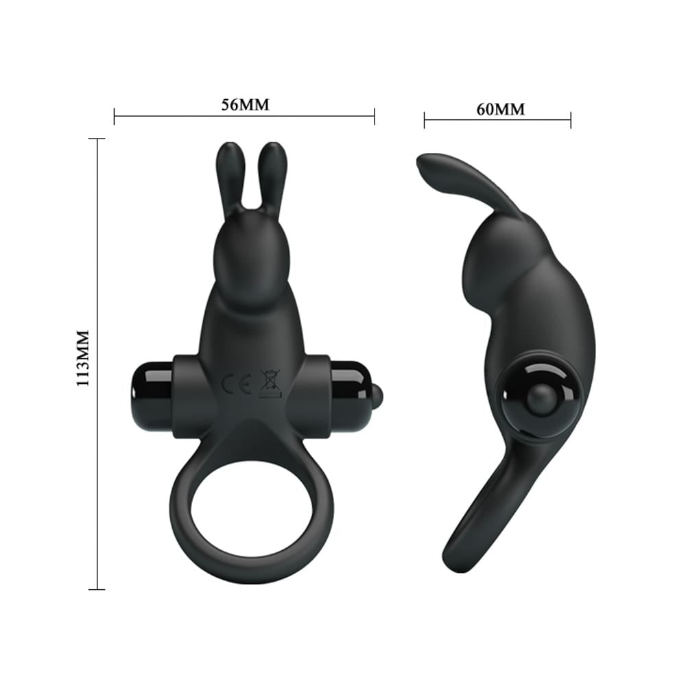 Pretty Love Vibrant 1 Black Cock Ring