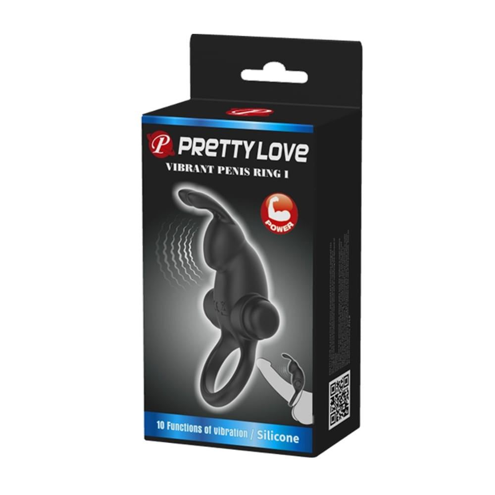 Pretty Love Vibrant 1 Black Cock Ring